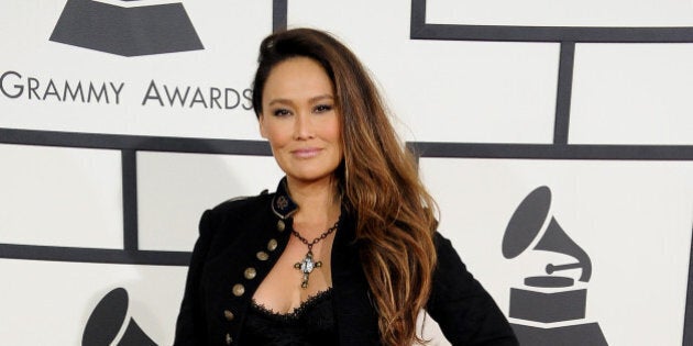 LOS ANGELES, CA - JANUARY 26: Actress Tia Carrere attends the 56th GRAMMY Awards at Staples Center on January 26, 2014 in Los Angeles, California. (Photo by Steve Granitz/WireImage)