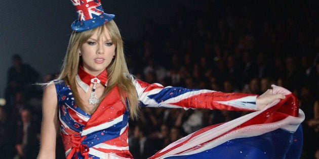 NEW YORK, NY - NOVEMBER 13: Singer Taylor Swift performs at the 2013 Victoria's Secret Fashion Show at Lexington Avenue Armory on November 13, 2013 in New York City. (Photo by Dimitrios Kambouris/Getty Images for Victoria's Secret)