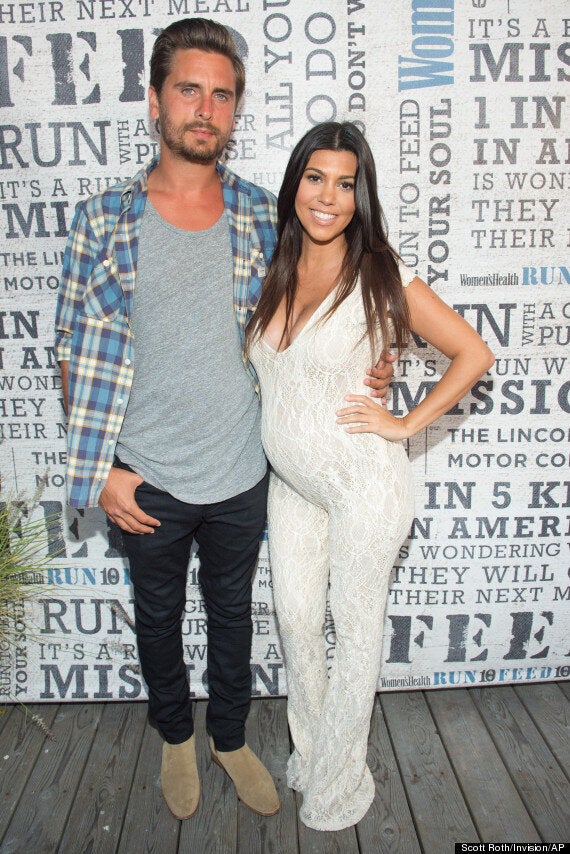 Kourtney Kardashian's White Lace Jumpsuit Redefines Maternity