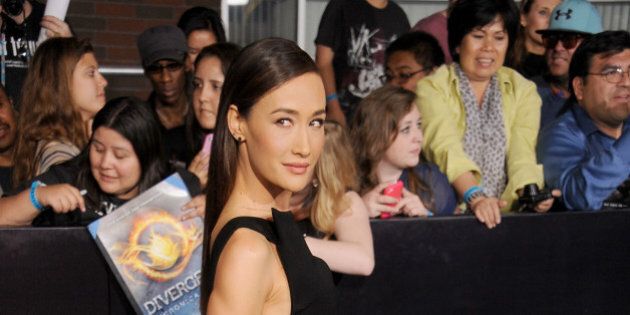 LOS ANGELES, CA - MARCH 18: Actress Maggie Q arrives at the Los Angeles premiere of 'Divergent' at Regency Bruin Theatre on March 18, 2014 in Los Angeles, California. (Photo by Gregg DeGuire/WireImage)