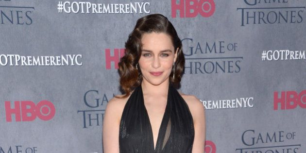 Emilia Clarke arrives at the New York Premiere of