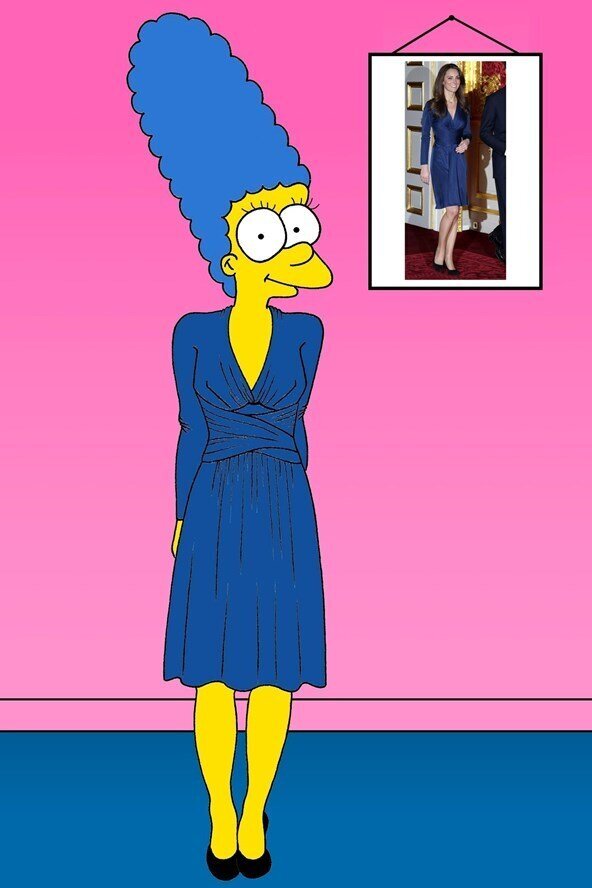 Marge Simpson Dress Strapless Green