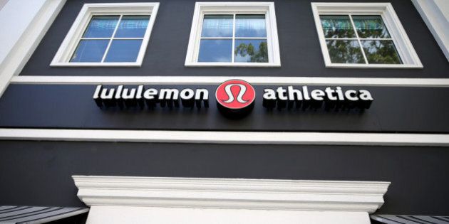 MIAMI, FL - DECEMBER 10: A sign hangs on a Lululemon Athletica on December 10, 2013 in Miami, Florida. Lululemon Athletica, Inc. named Laurent Potdevin as their new chief executive and said founder Chip Wilson will step down as chairman after Wilson recently issued a formal apology for remarks he made about how 'some women's bodies just don't actually work' for his company's yoga pants. (Photo by Joe Raedle/Getty Images)