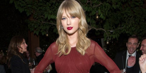 taylor swift burgundy dress Taylor Swift's Best Looks of All Time