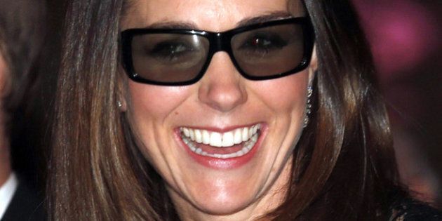 LONDON, ENGLAND - DECEMBER 11: Catherine, Duchess of Cambridge wears 3D glasses before a screening of David Attenborough's Natural History Museum Alive 3D at Natural History Museum on December 11, 2013 in London, England. (Photo by Suzanne Plunkett - WPA Pool/ Getty Images)