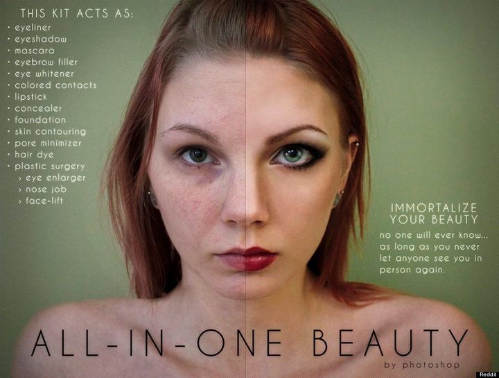 Photoshop Parody Beauty Ads Reveal Just How Photos Are Digitally Altered |