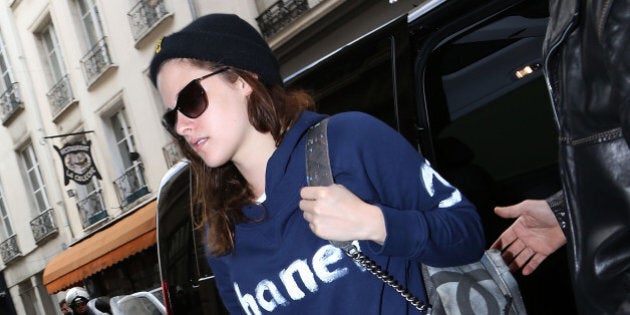 PARIS, FRANCE - FEBRUARY 04: Actress Kristen Stewart arrives at '7L' bookshop on February 4, 2014 in Paris, France. (Photo by Marc Piasecki/GC Images)