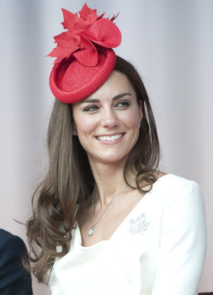Kate Middleton In Red And White