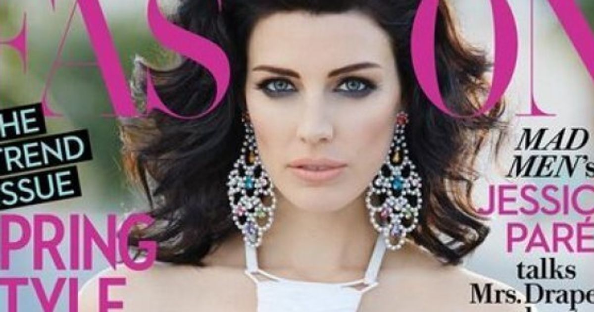 Jessica Paré Is A Vision In White On Fashion Magazine Cover | HuffPost ...