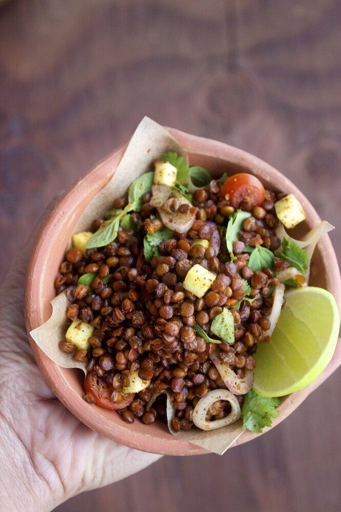 Monday: Roasted Lentils With Green Mango Salsa
