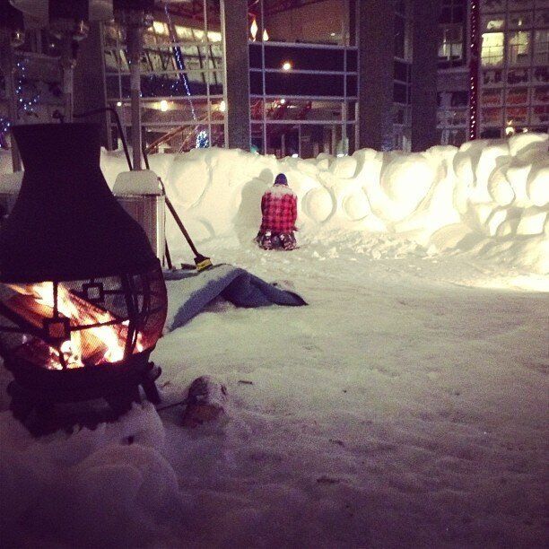 Café Bicyclette's Snow Patio In Edmonton Captures Joy Of Winter