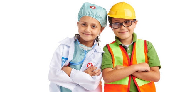 young little doctor and engineer