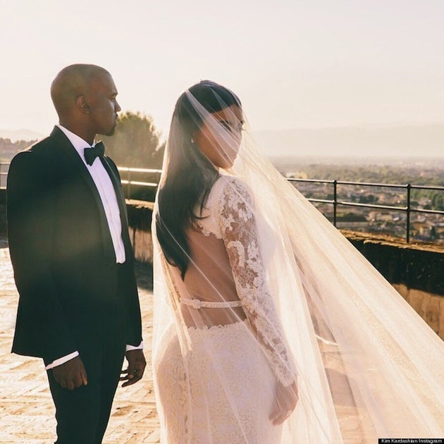 New Kim Kardashian Kanye West Wedding Portrait Revealed On