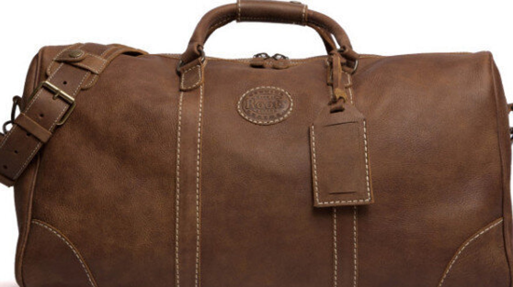 Roots leather duffle online bag