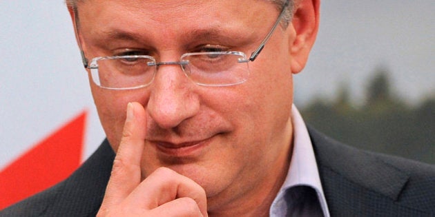 Canada's Prime Minister Stephen Harper speaks during a media conference during the G-8 summit at the Lough Erne golf resort in Enniskillen, Northern Ireland, on Tuesday, June 18, 2013. The final day of the G-8 summit of wealthy nations is ending with discussions on globe-trotting corporate tax dodgers, a lunch with leaders from Africa, and suspense over whether Russia and Western leaders can avoid diplomatic fireworks over their deadlock on Syriaâs civil war. (AP Photo/Ben Stansall, Pool)