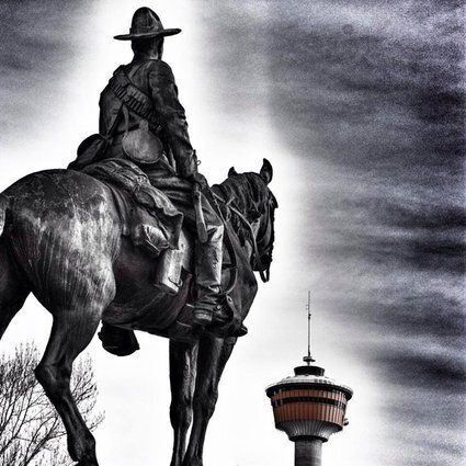 Cowboy and the Calgary Tower