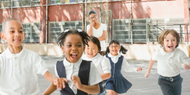 kids being friends in school