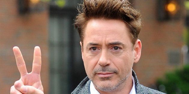 NEW YORK, NY - APRIL 30: Robert Downey Jr. leaves Gemma restaurant on April 30, 2013 in New York City. (Photo by Josiah Kamau/BuzzFoto/FilmMagic)