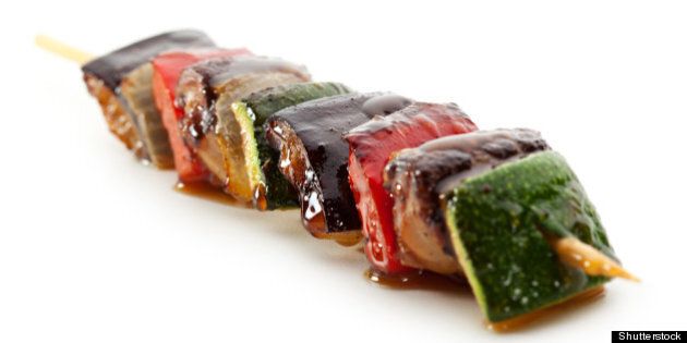 grilled vegetables isolated...