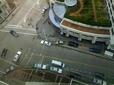 Police surround Fairmont Pacific Rim hotel