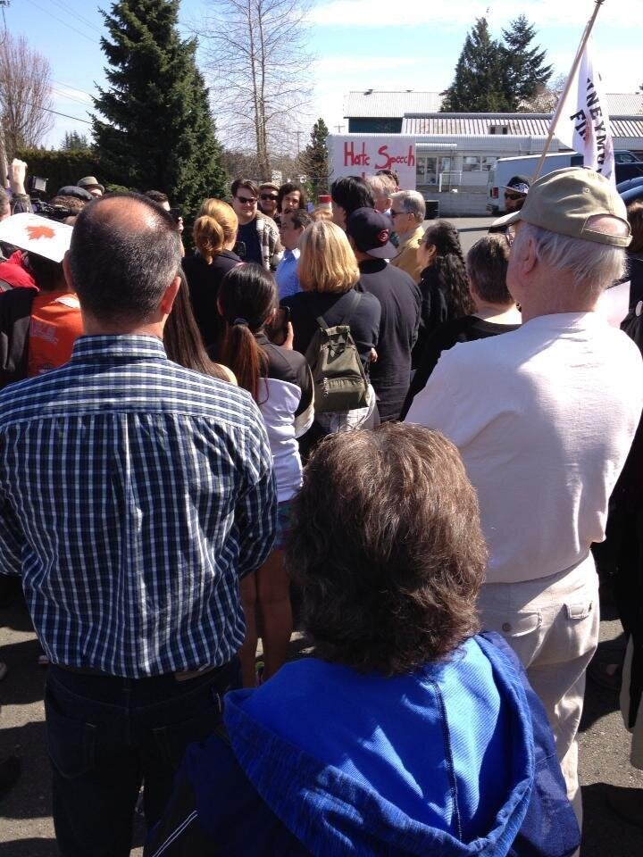 Protest at Nanaimo Daily News