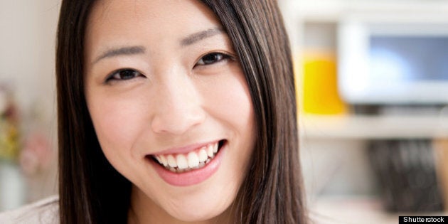 beautiful asian woman smiling