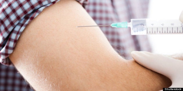 close up of a vaccination...