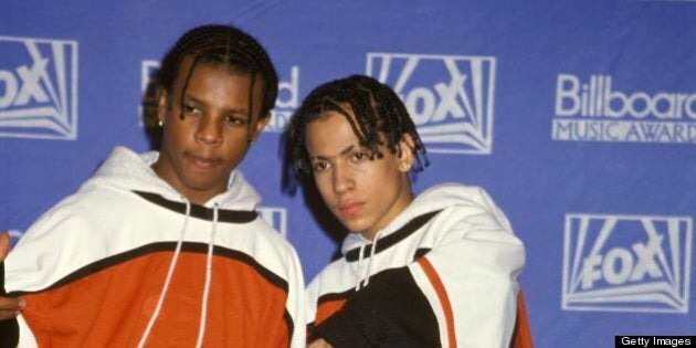 LOS ANGELES, USA - 8th DECEMBER: American rap duo Kriss Kross posed at the Billboard Music Awards in Los Angeles, USA on 8th December 1992. (Photo by Martina Raddatz/Redferns)