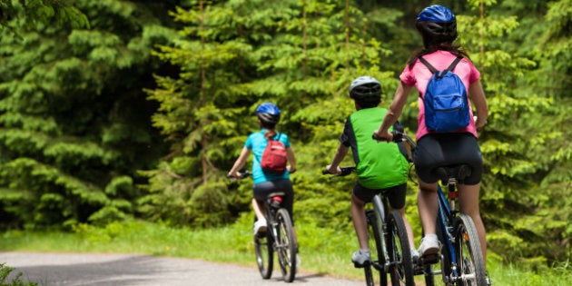 active family biking