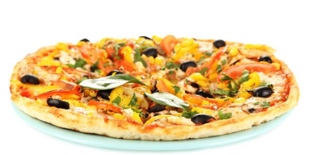 tasty pizza with vegetables ...