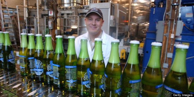 10/14/04.pics of matt letke a steam whistle brewmaster who is also in the wiccan church. shot in the steamwhistle brewery in the roundhouse(COLIN MCCONNELL/TORONTO STAR) (Photo by Colin McConnell/Toronto Star via Getty Images)