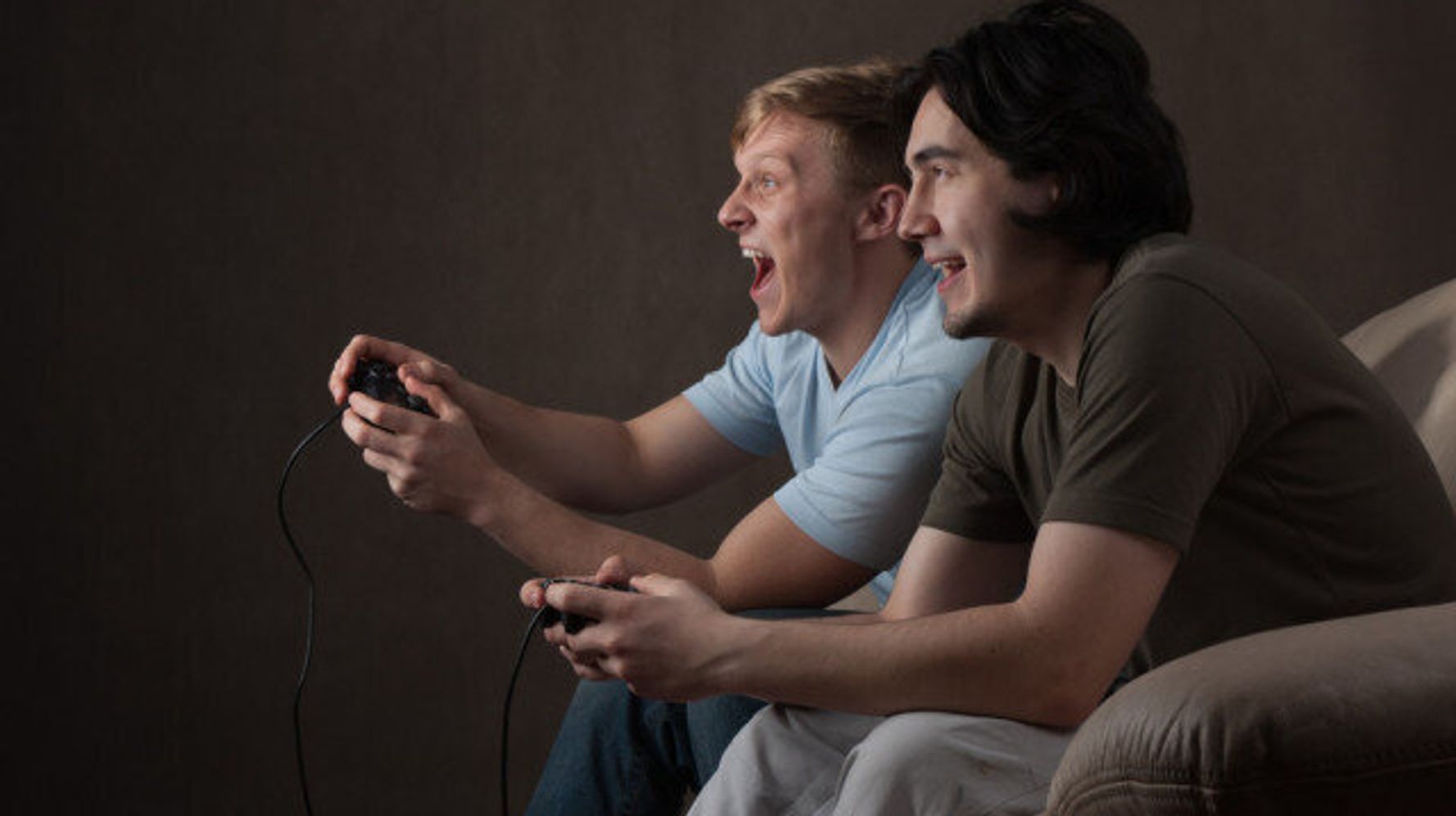 adults playing video games