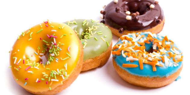 colorful delicious donuts...