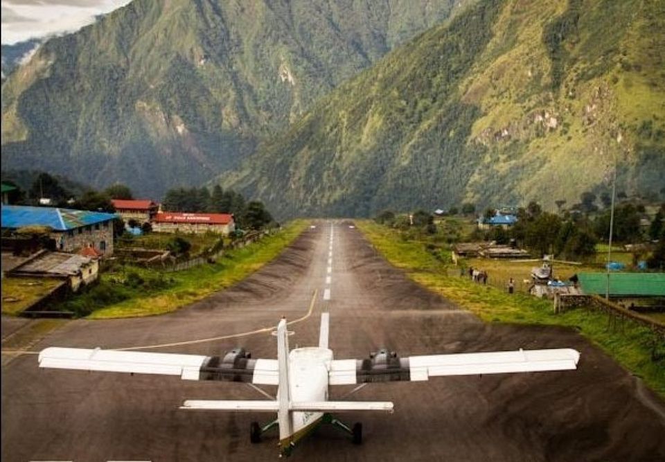 Take-Off From Lukla Airport near Mt. Everest