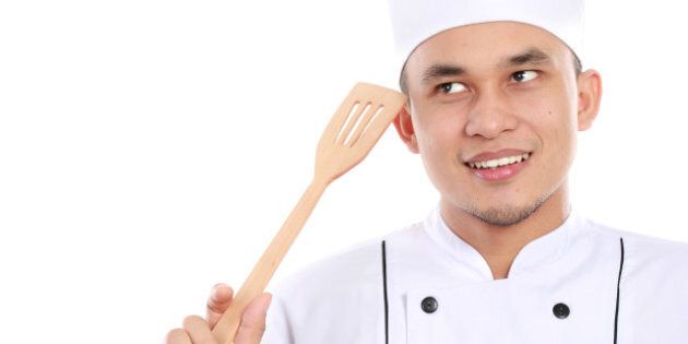 portrait of asian male chef...