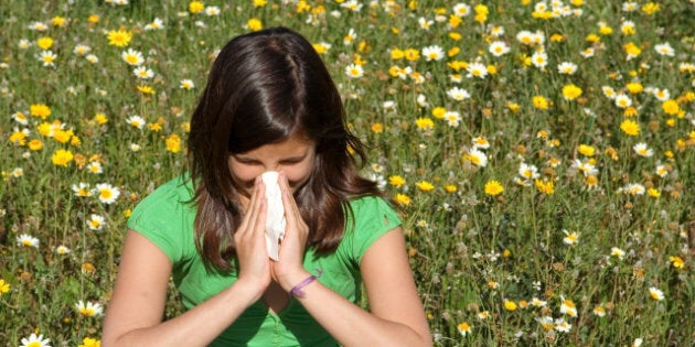 child sneezing