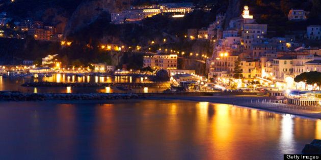 Amalfi night view. Italy.
