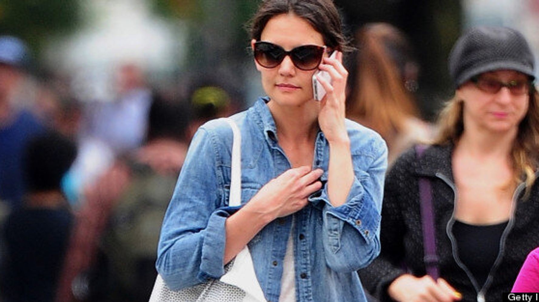 Spotted: Katie Holmes in another Canadian Tuxedo!