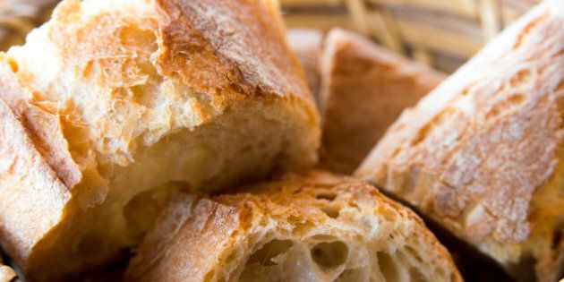 bread in basket little roll...