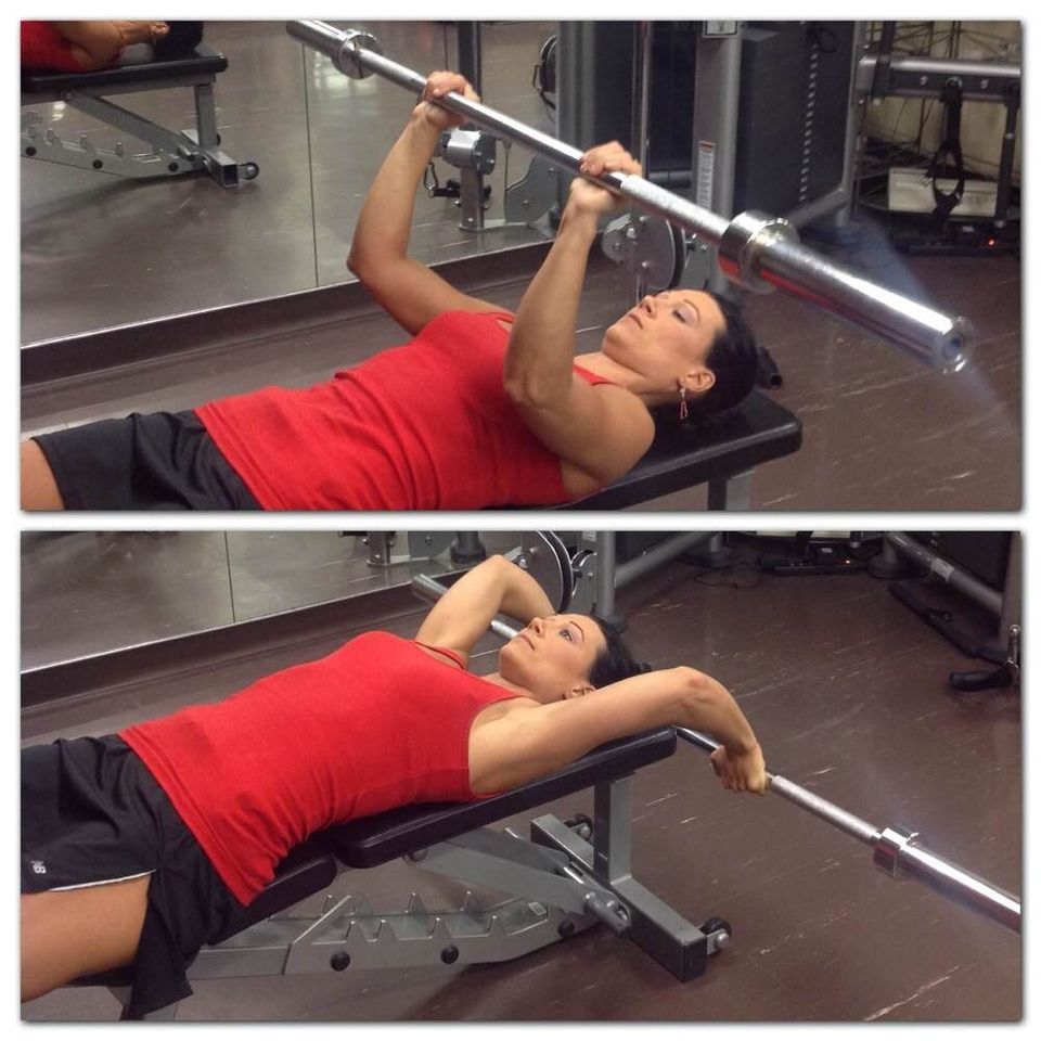 Bent-Arm Barbell Pullovers