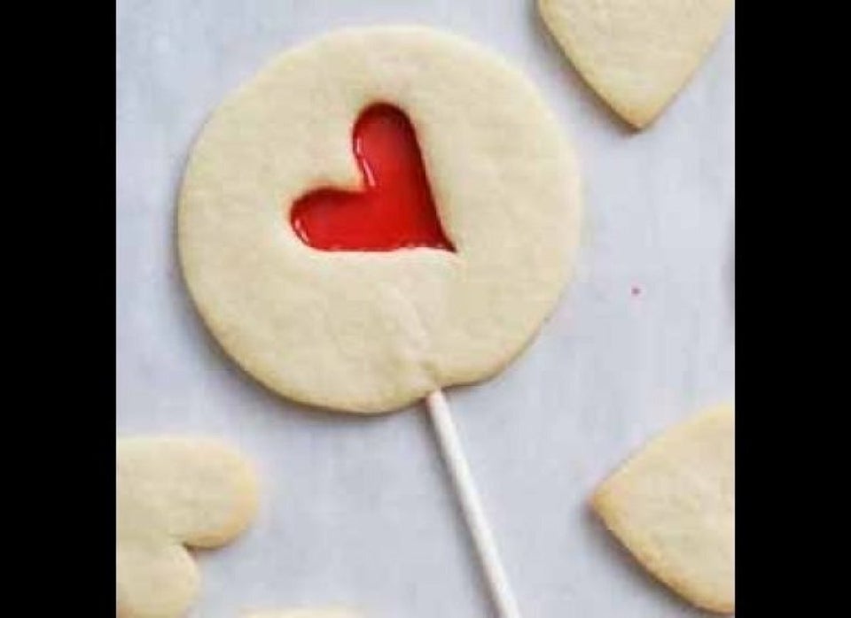 Stained Glass Heart Cookies on a Stick