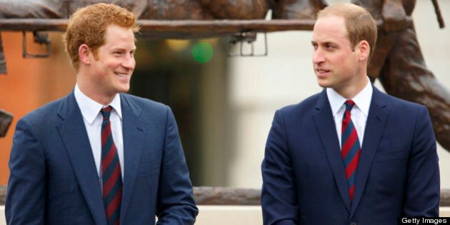 TIDWORTH, UNITED KINGDOM - MAY 20: (EMBARGOED FOR PUBLICATION IN UK NEWSPAPERS UNTIL 48 HOURS AFTER CREATE DATE AND TIME) Prince Harry and Prince William, Duke of Cambridge attend the opening of the new Help for Heroes Recovery Centre at Tedworth House on May 20, 2013 in Tidworth, England. During their visit the two Royal Princes met with wounded veterans, serving personnel, and their families. Tedworth House in Wiltshire is one of four new units in England which will offer respite care and rehabilitation to injured and sick service personnel, veterans and their families. (Photo by Max Mumby/Indigo/Getty Images)