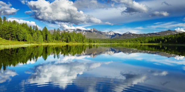 beautiful lake in altai...