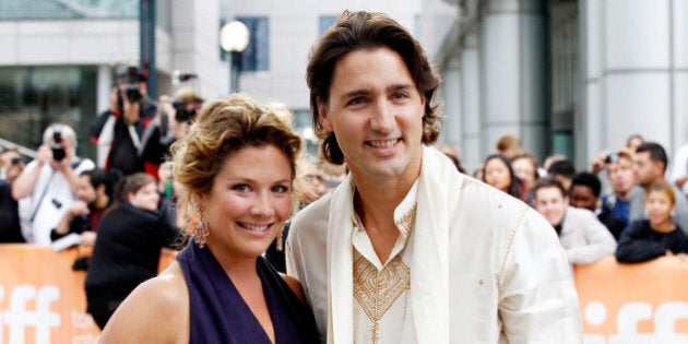 TORONTO, ON - SEPTEMBER 09: Sophie Gregoire and Justin Trudeau arrive at the 'Midnight's Children' Premiere at the 2012 Toronto International Film Festival at Roy Thomson Hall on September 9, 2012 in Toronto, Canada. (Photo by Jemal Countess/Getty Images)