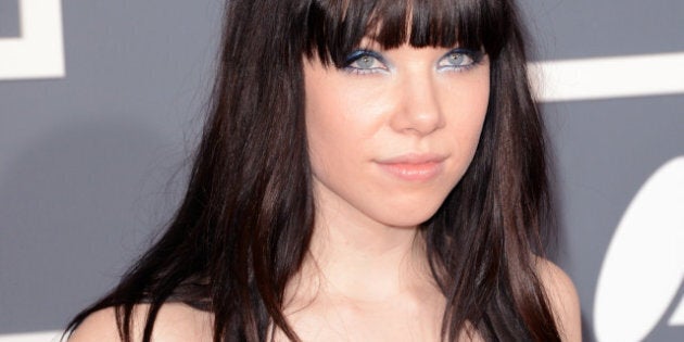 LOS ANGELES, CA - FEBRUARY 10: Singer/songwriter Carly Rae Jepsen arrives at the 55th Annual GRAMMY Awards at Staples Center on February 10, 2013 in Los Angeles, California. (Photo by Jason Merritt/Getty Images)