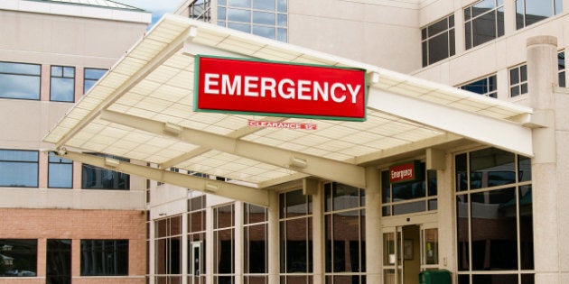 entrance to emergency room at...