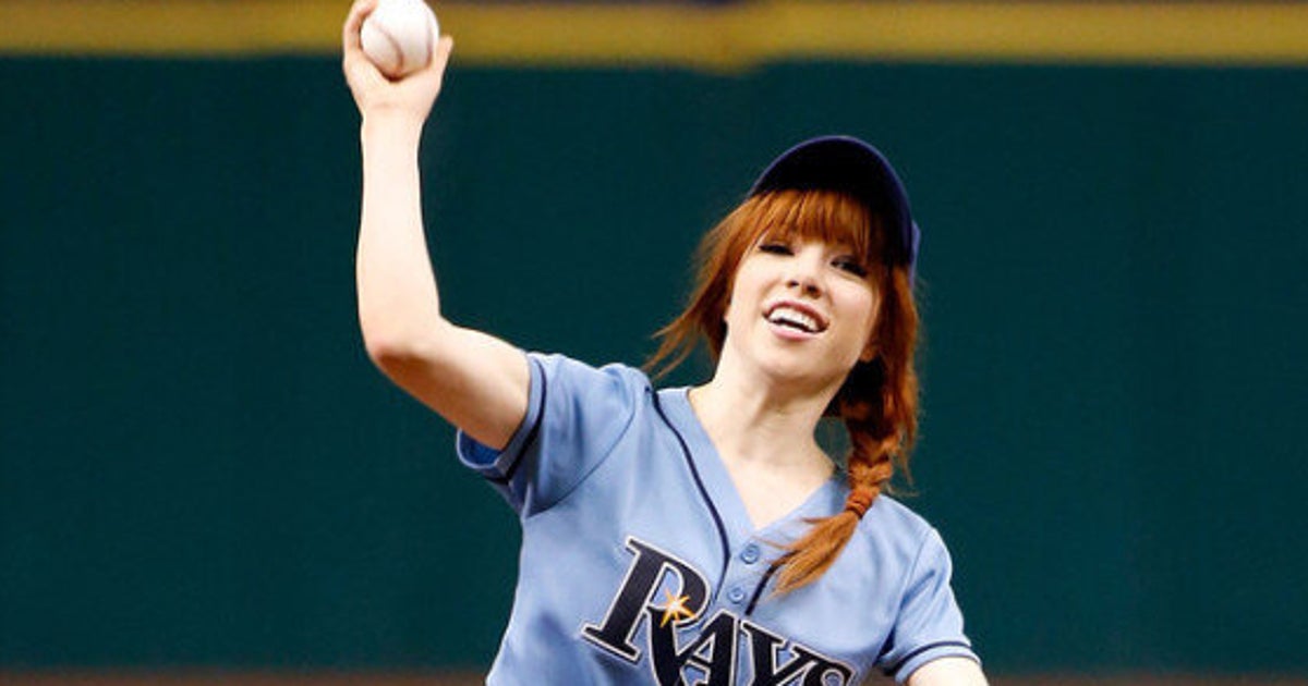 Carly Rae Jepsen Throws First Pitch, Hits Photographer At Tampa Bay Baseball Game (PHOTO