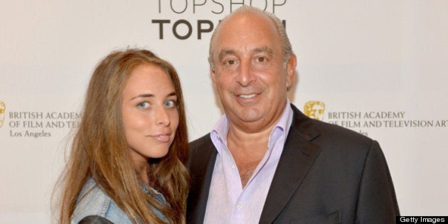 LOS ANGELES, CA - APRIL 30: Chloe Green (L) and Proprietor Sir Philip Green attends BAFTA Los Angeles and Sir Philip Green Celebrate the British New Wave at Topshop Topman at The Grove on April 30, 2013 in Los Angeles, California. (Photo by Charley Gallay/Getty Images for BAFTA LA)