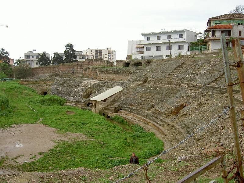 The Roman Amphitheatre In Durrës, Albania