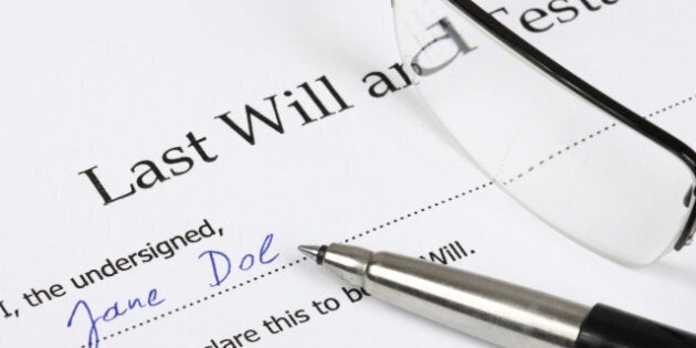 last will and testament with a...